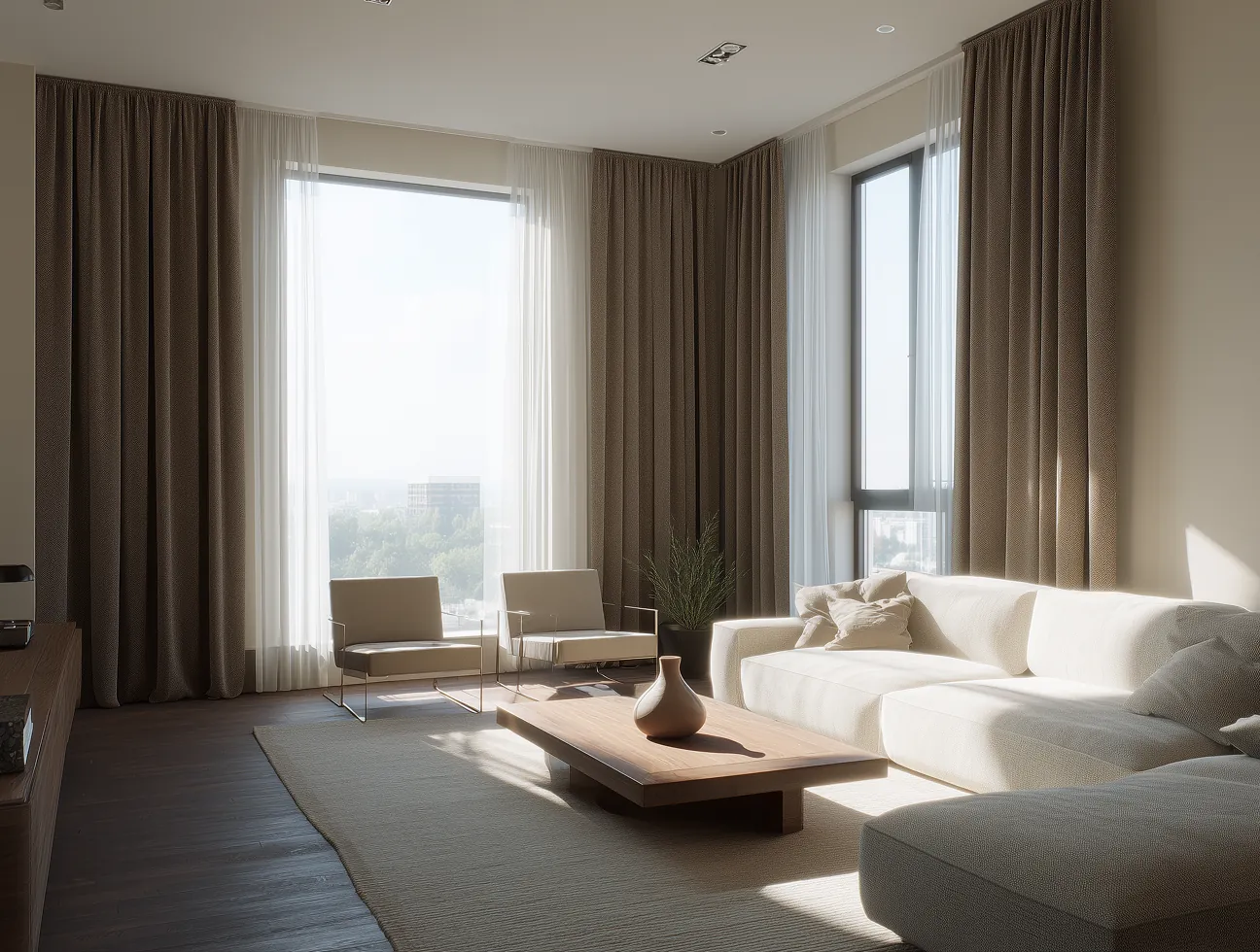 Luxe minimaliste dans un loft moderne.