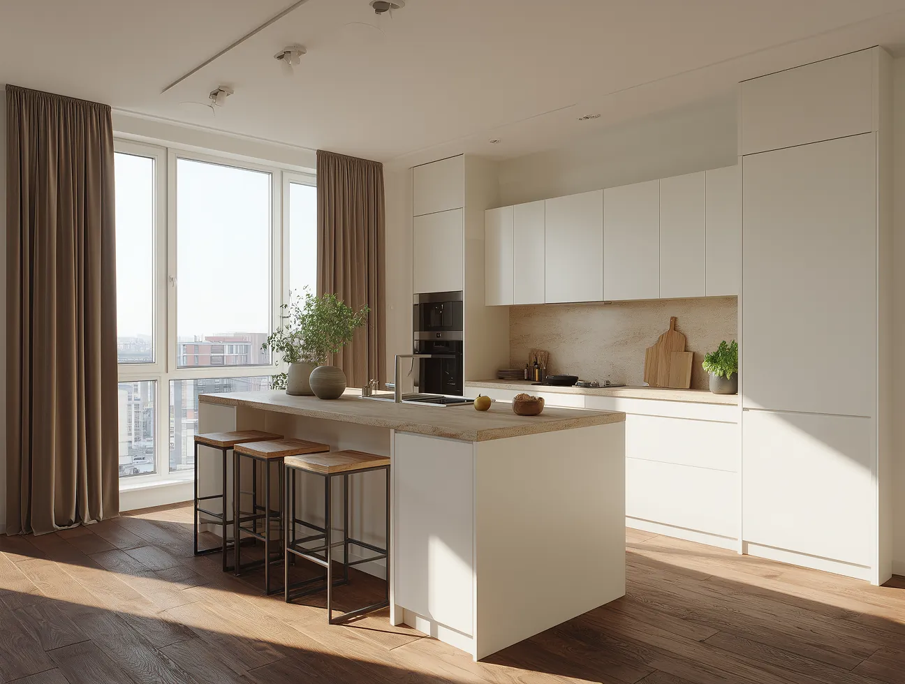Luxe minimaliste dans un loft moderne.