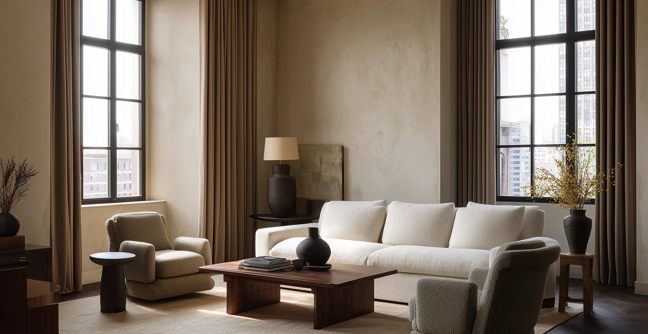 Luxe minimaliste dans un loft moderne.